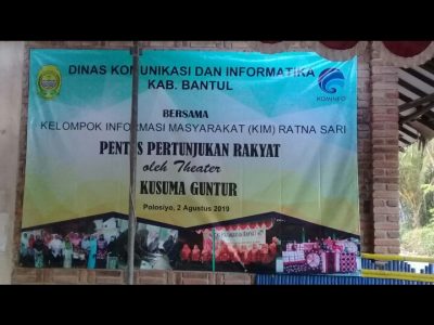 KIM Ratna Sari Bersama Dikominfo Bantul Menggelar Pertunjukan Rakyat di Dusun Polosiyo, Poncosari (02/08)